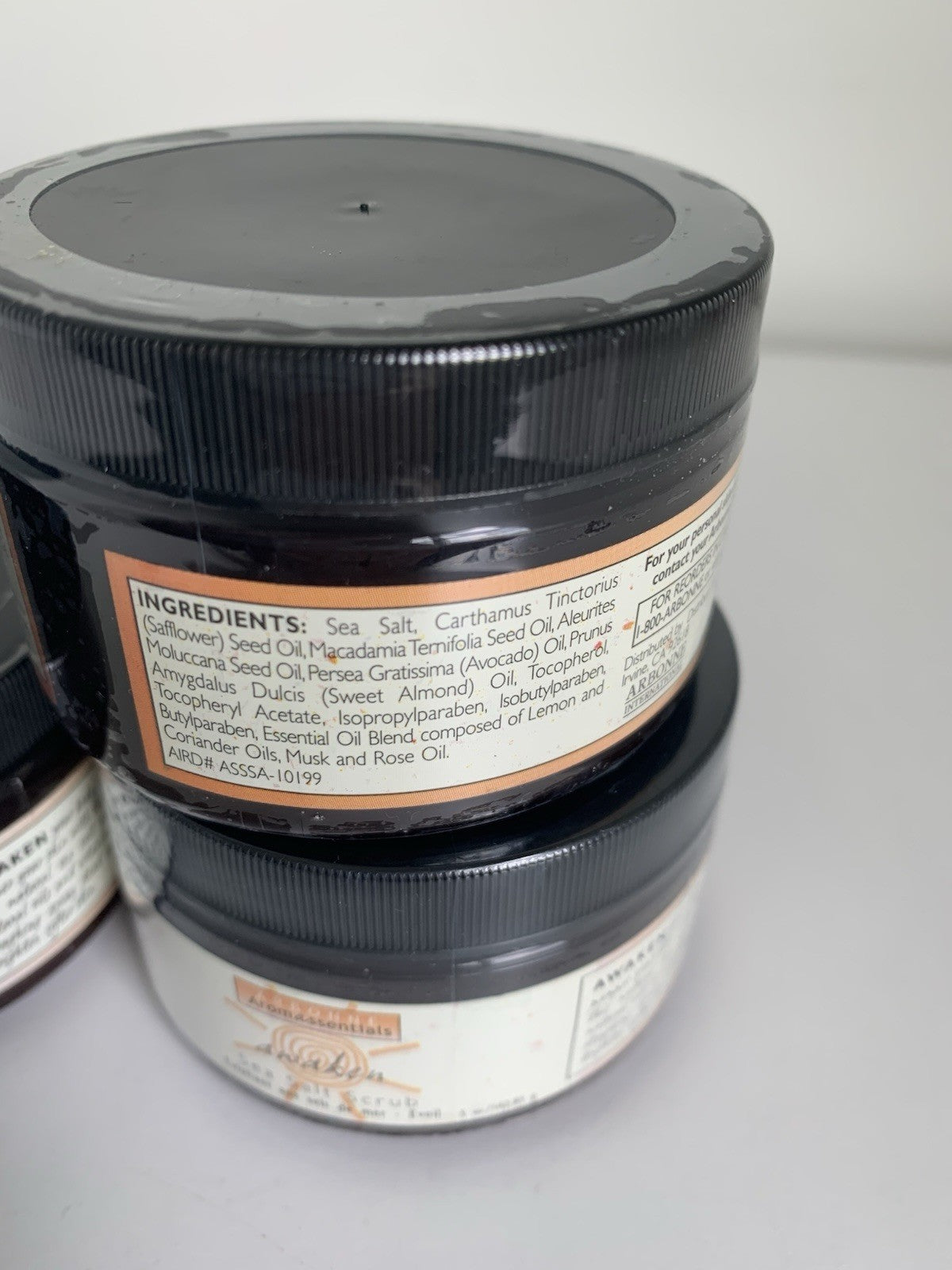 Arbonne Aromassentials AWAKEN Sea Salt Scrub 5 Oz X3 Lot Sealed