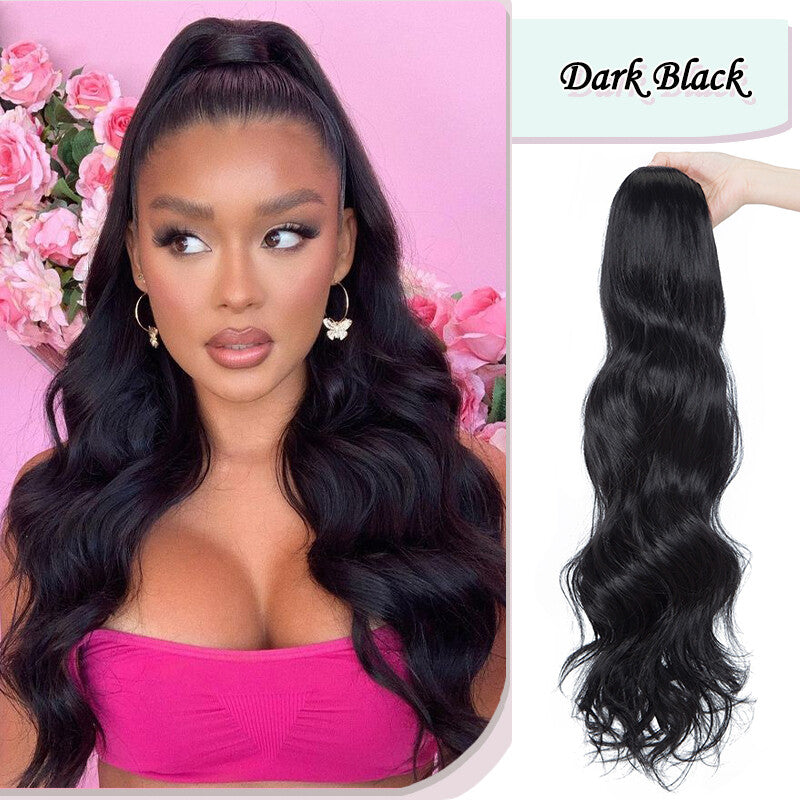 Long Wavy Clip-In Ponytail Hair Extension - Thick Natural Look