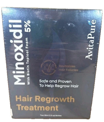 Avitapure Minoxidil 5% Extra Strength Hair Regrowth Treatment Biotin