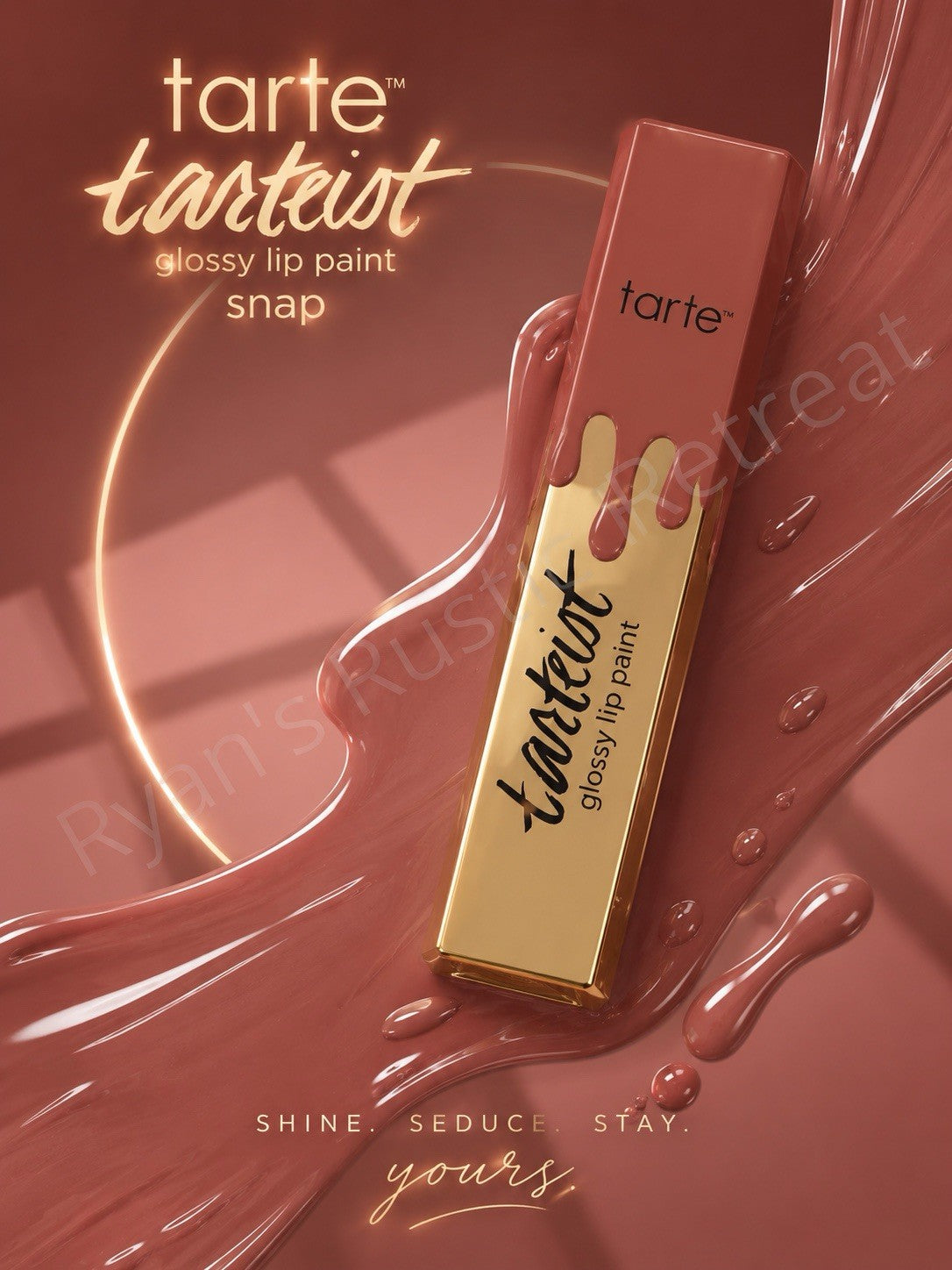 Lip Gloss - Tarteist Glossy Lip Paint in Snap Nude Mauve, High-Shine, Vegan Formula