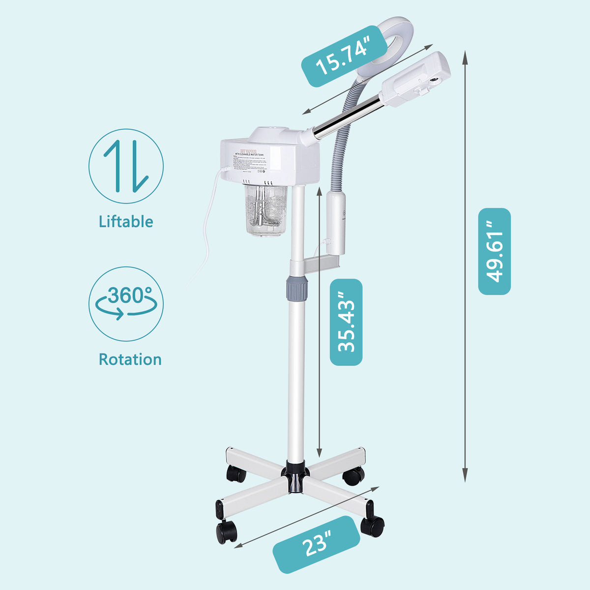 Portable Ozone Facial Steamer for Skin Care Salon Spa Equipment
