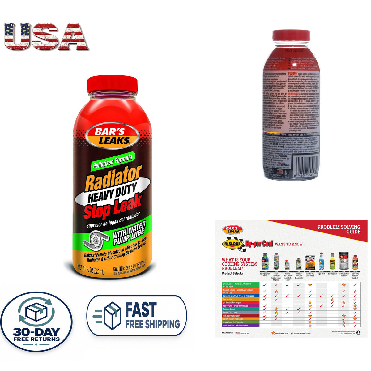 Heavy-Duty Radiator Stop Leak 11 oz Cooling System Seals Leaks & Rust Inhibitor