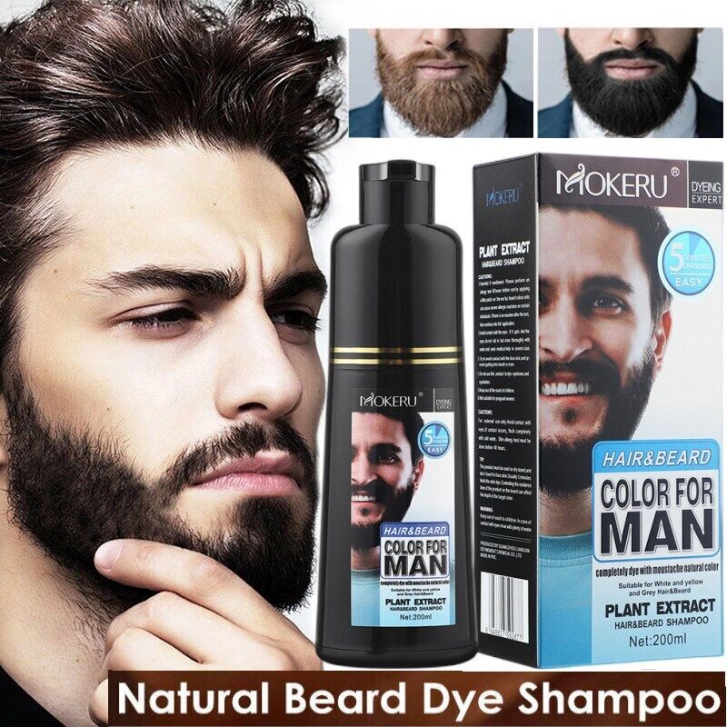 Permanent Black Beard Dye Shampoo 200ml