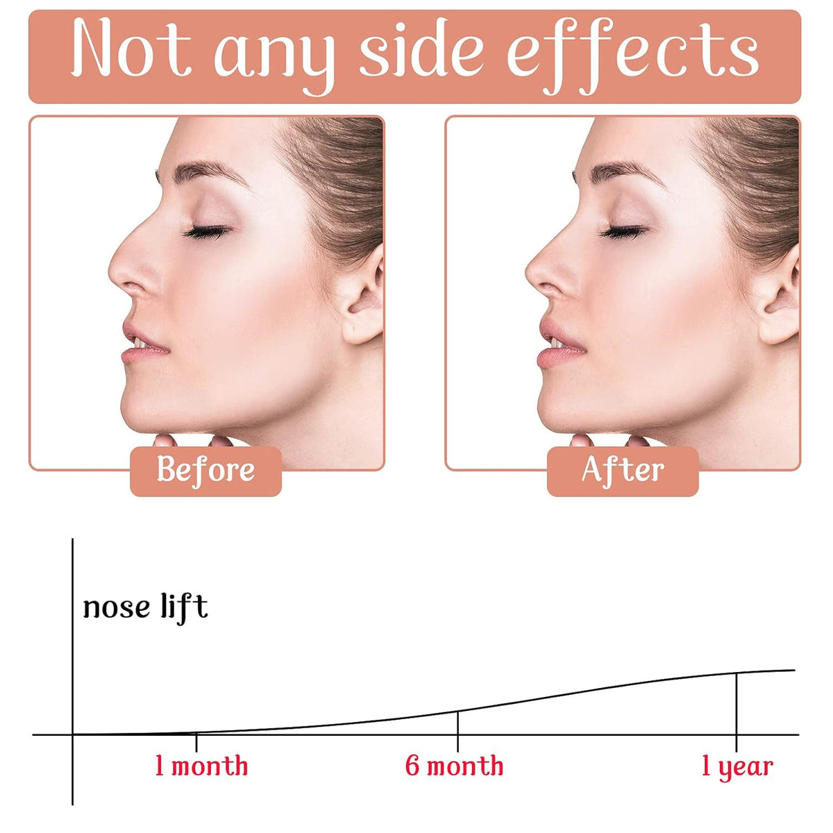 6 Pairs Nose Lifting Clips - Silicone Nose Shaper Inserts for Easy, Pain-Free Nose Straightening