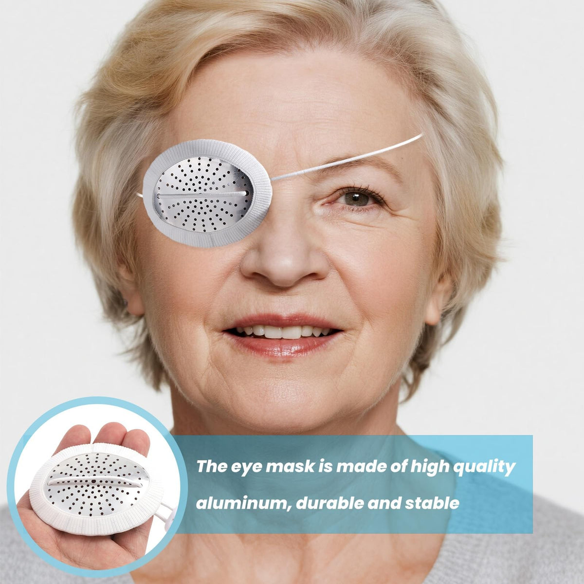 Aluminum Eye Shield for Cataract Surgery - Medical Eye Patches, Breathable, Adjustable Strap, 2-Pack