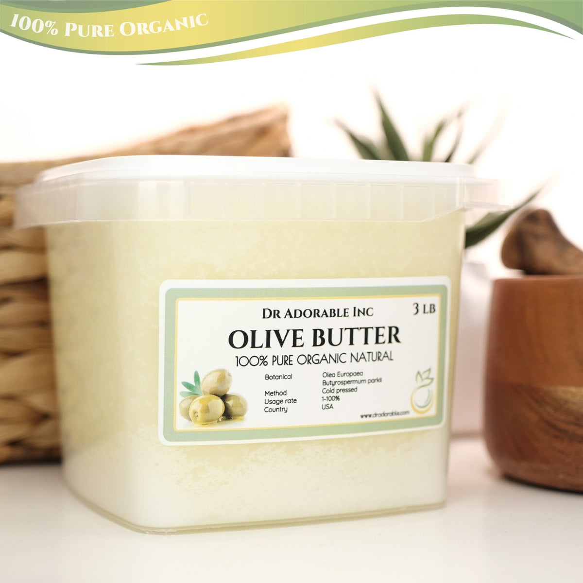 Organic Olive Butter - Pure Cold-Pressed Multi-Purpose