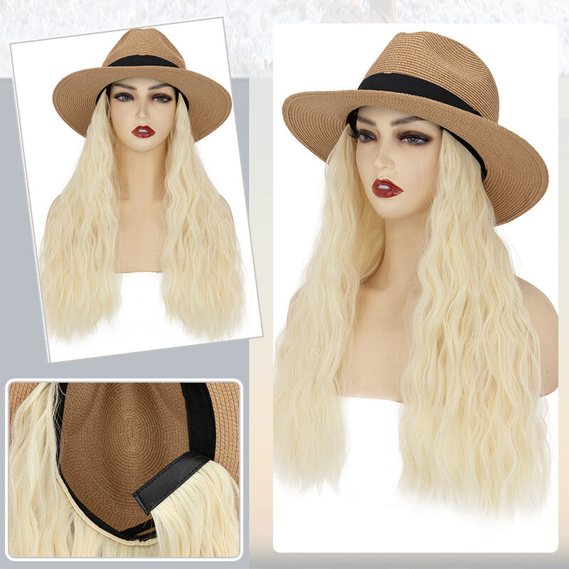 Adjustable Baseball Cap Wig with Hair Piece - Short Long Synthetic Hair