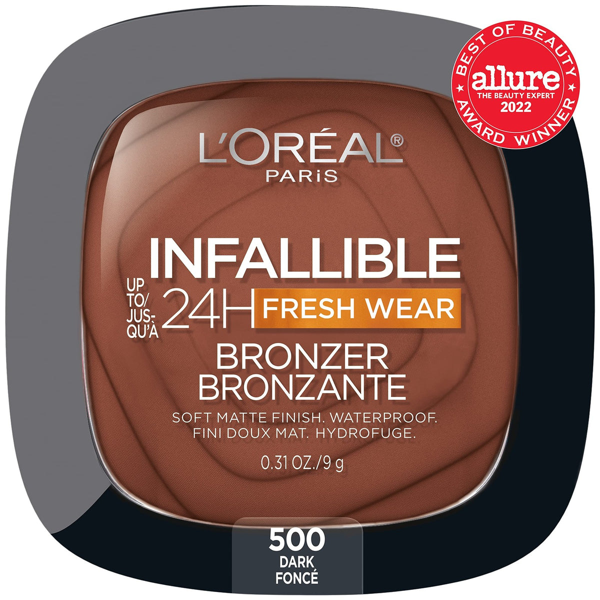L'Oreal Paris Infallible Soft Matte Bronzer Set of 2 - 500 Dark, Longwear Face Makeup