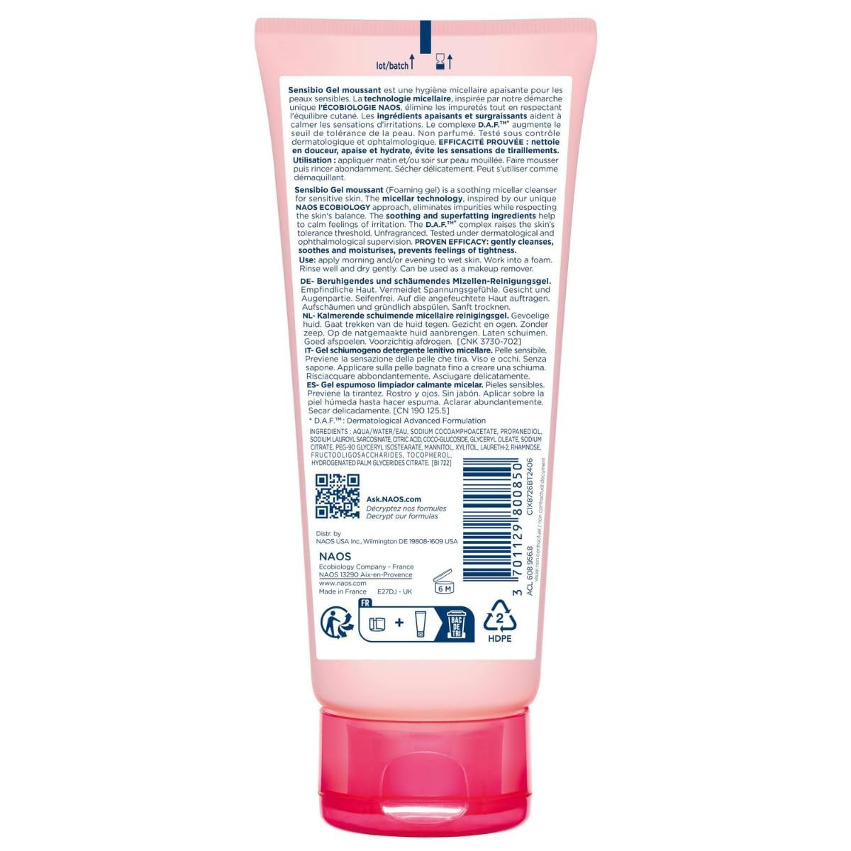 Gentle Foaming Facial Cleanser for Sensitive Skin - Makeup Remover & Hydrating