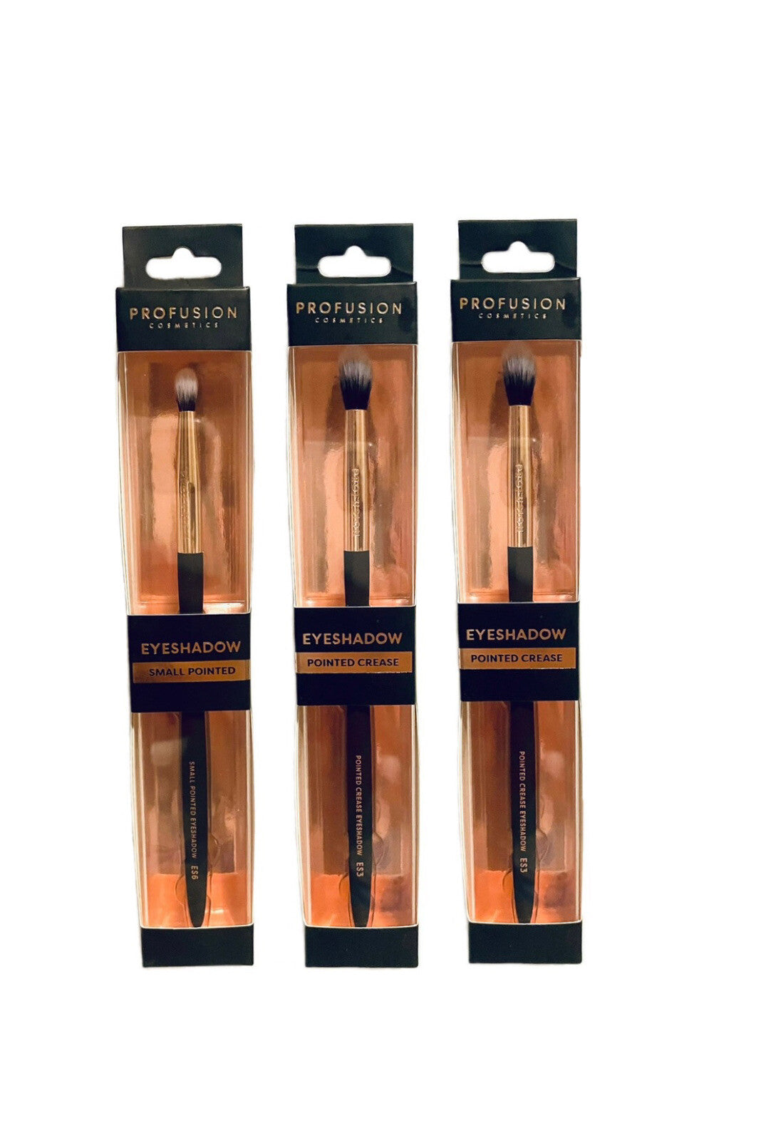 Eyeshadow Brush Set - Small Pointed & Crease Makeup Brushes for Precision