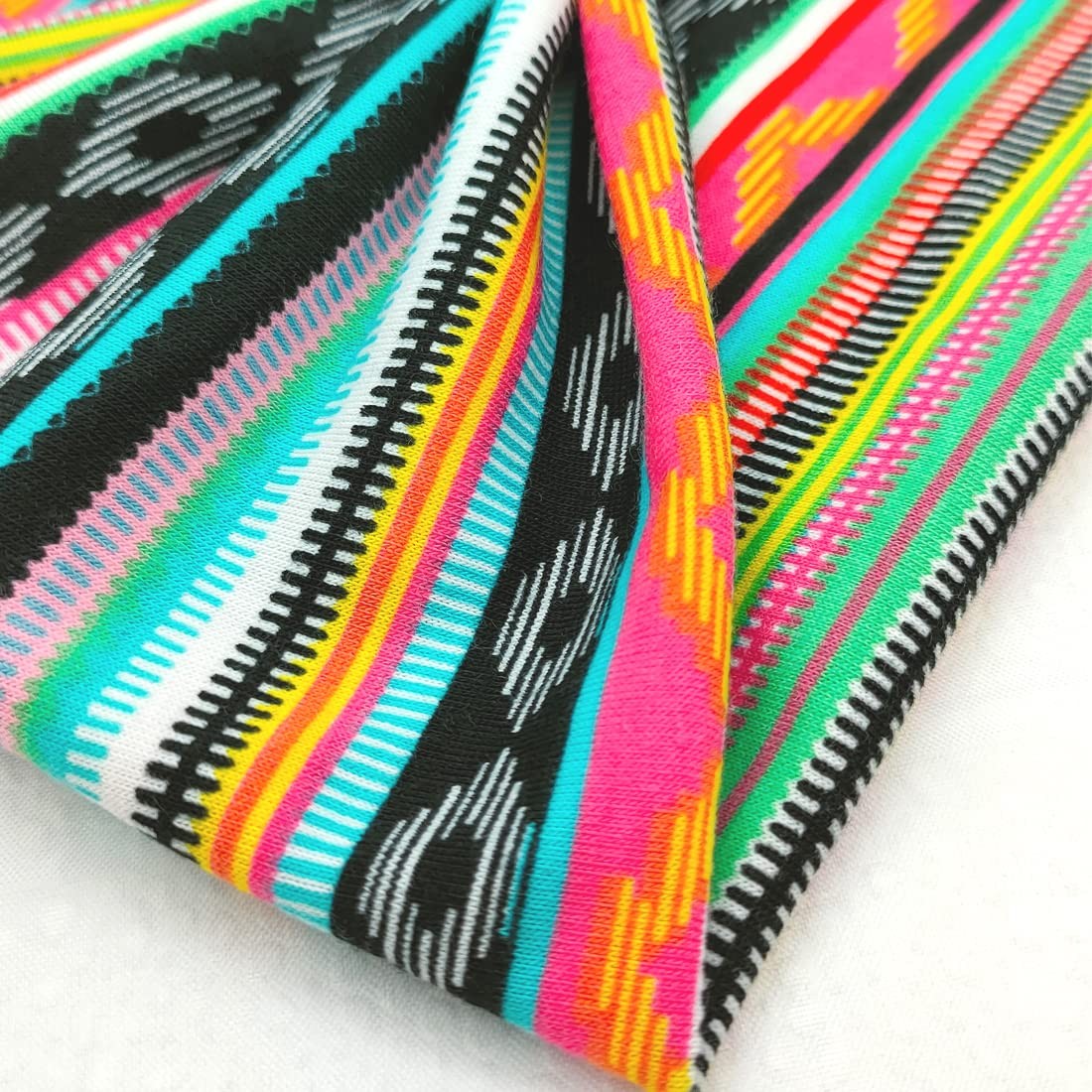 Wide Headbands for Women, 4 Pack Boho 1 Count (Pack of 4), Print