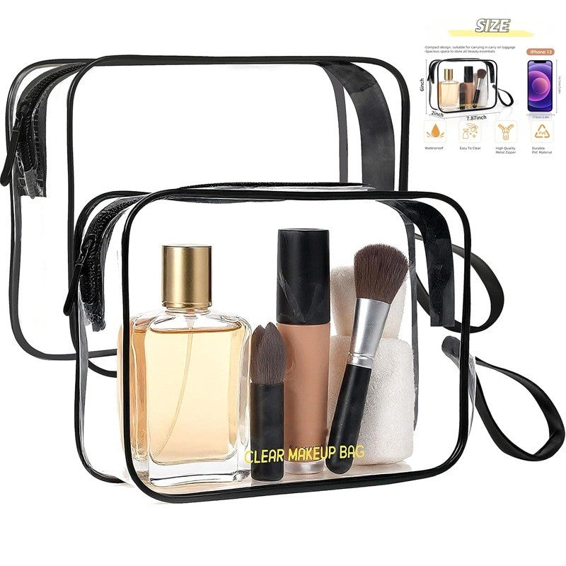 Travel Toiletry Bag Set 2 Pack TSA Approved Hanging Cosmetic Bags - Black