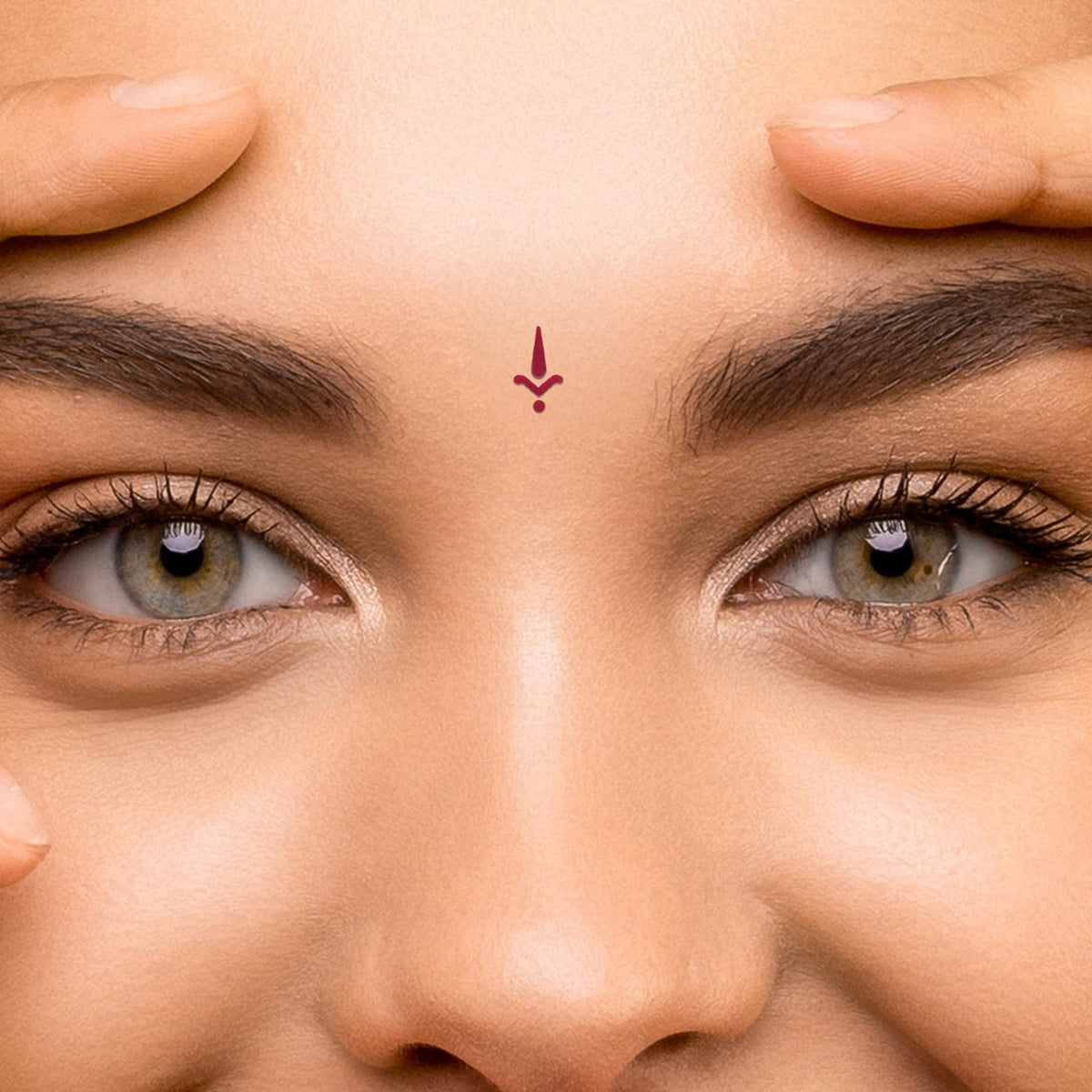 Red Kalyanam Bindi - Sacred Designer Shape, Pack of 10, 11mm