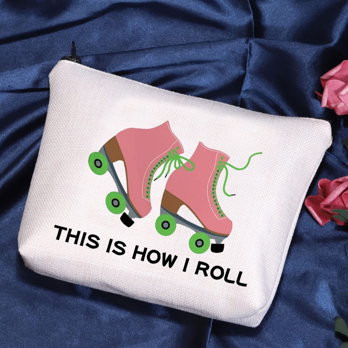 Roller Skater Gift Makeup Bag - Cute Travel Cosmetic Organiser