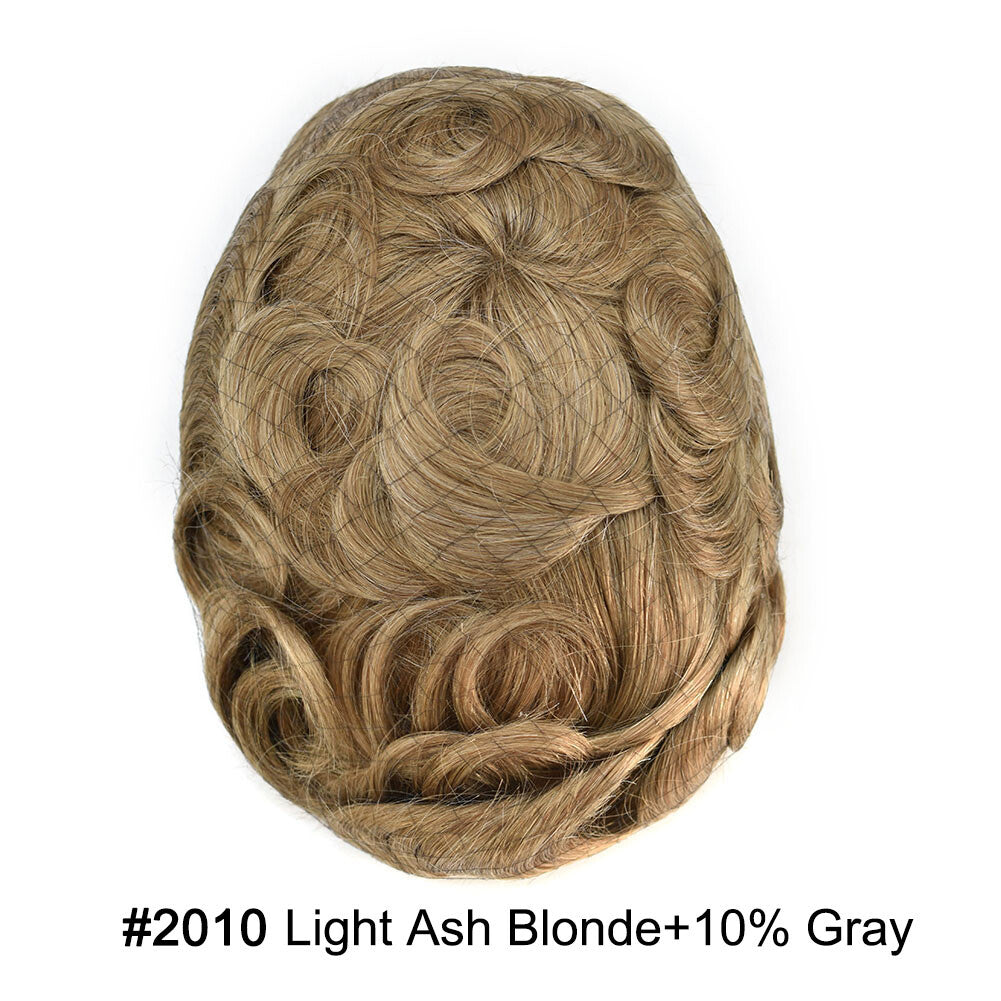 Ultra Thin Skin Hair Replacement System for Men - Natural Hairpiece, 6-10" Sizes & 68 Colors