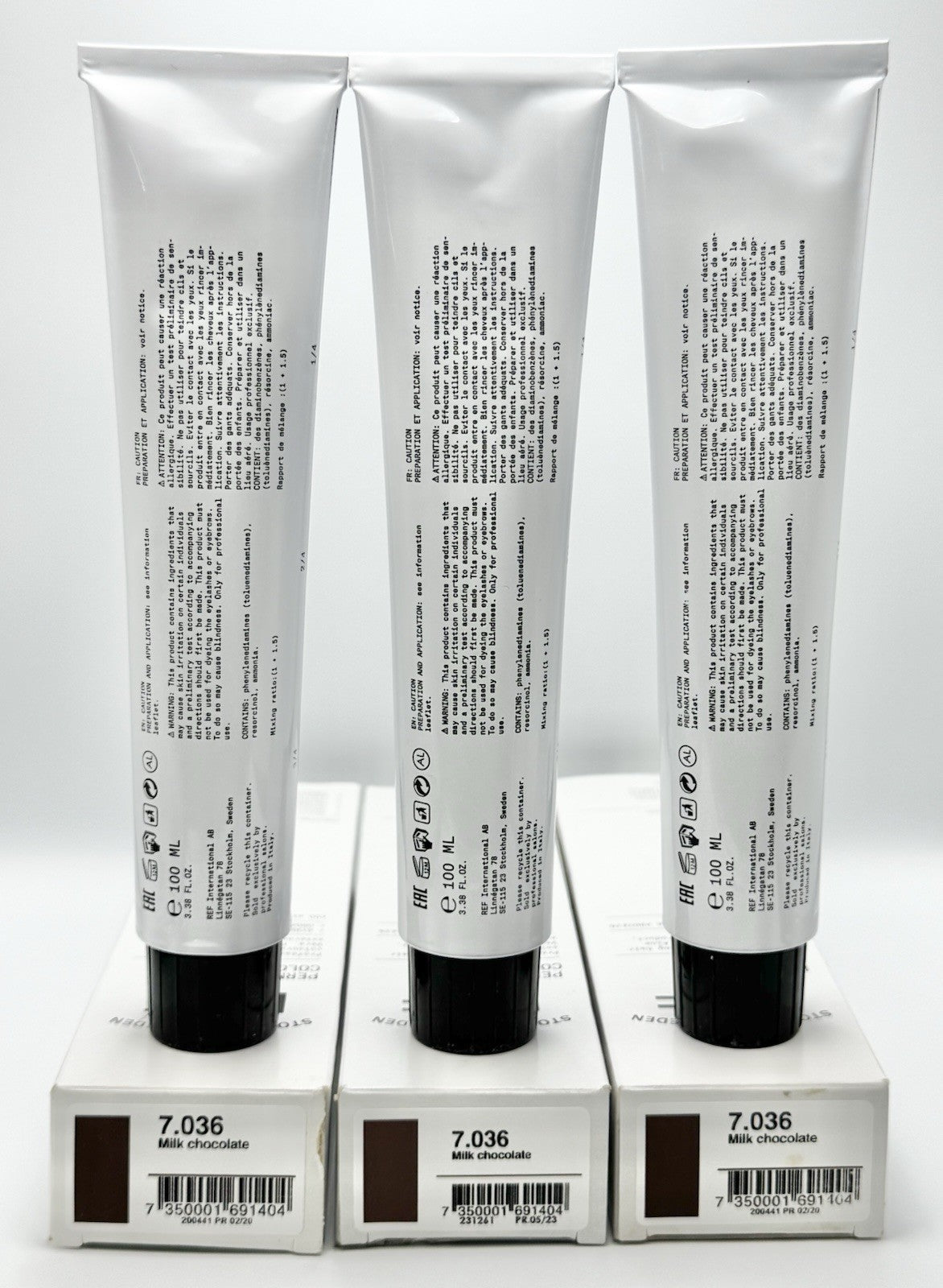REF Professional Anti-Aging Haircolor 7.036 Milk Chocolate - 3x