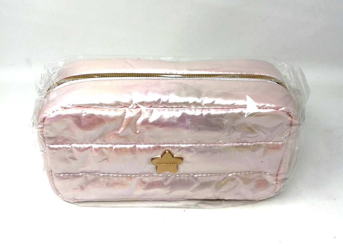 Pink Iridescent Travel Makeup Case - Iridescent Cosmetic Organizer