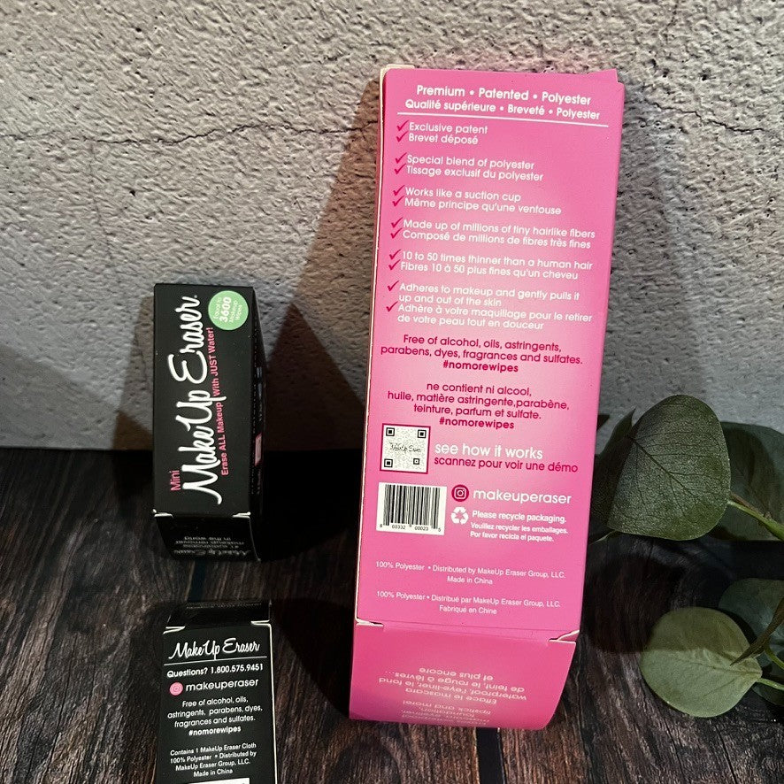 Makeup Eraser Makeup Remover Cloth Set - Pink & Black, 3 Pieces