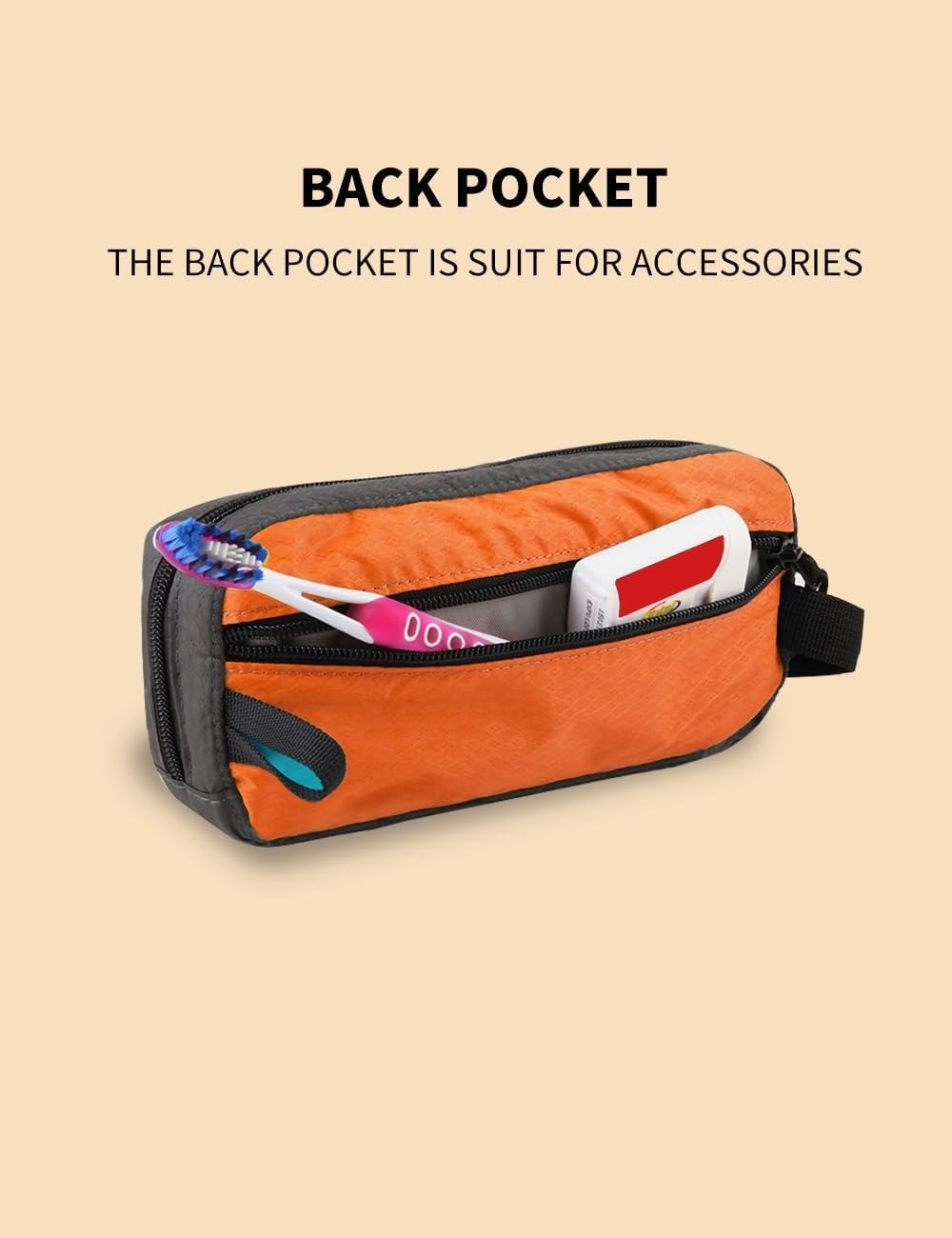 Water-Resistant Travel Organizer Bag for Toiletries - 7.9 Inches