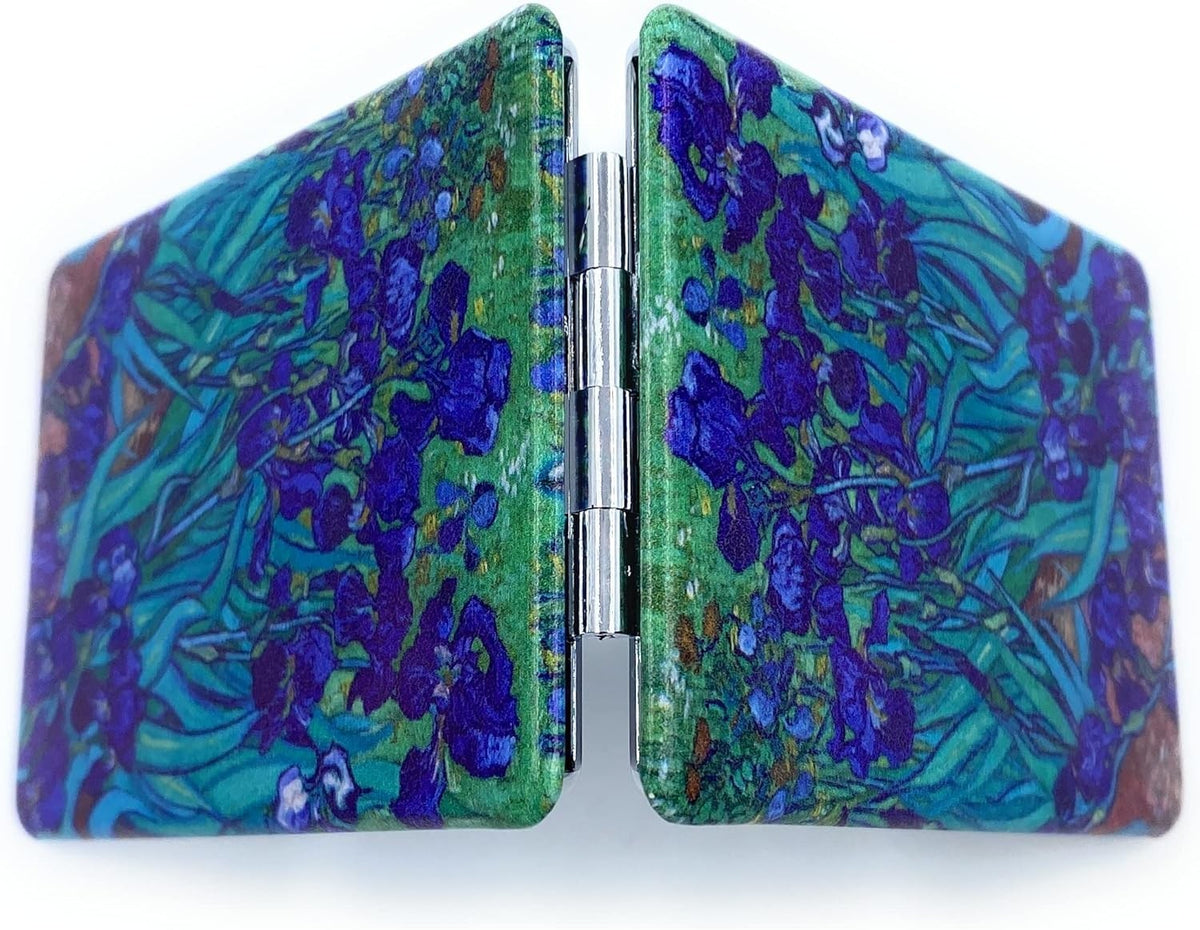 Van Gogh Style Compact Travel Mirror - Foldable with Magnification, 3.46x2.46 Inches