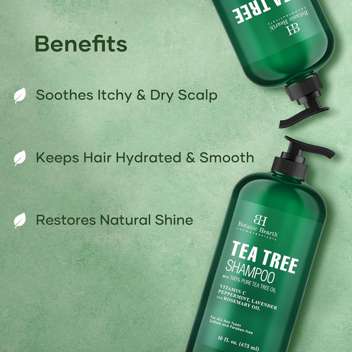 Tea Tree Shampoo 16 Fl Oz - Deep Cleansing Scalp Care
