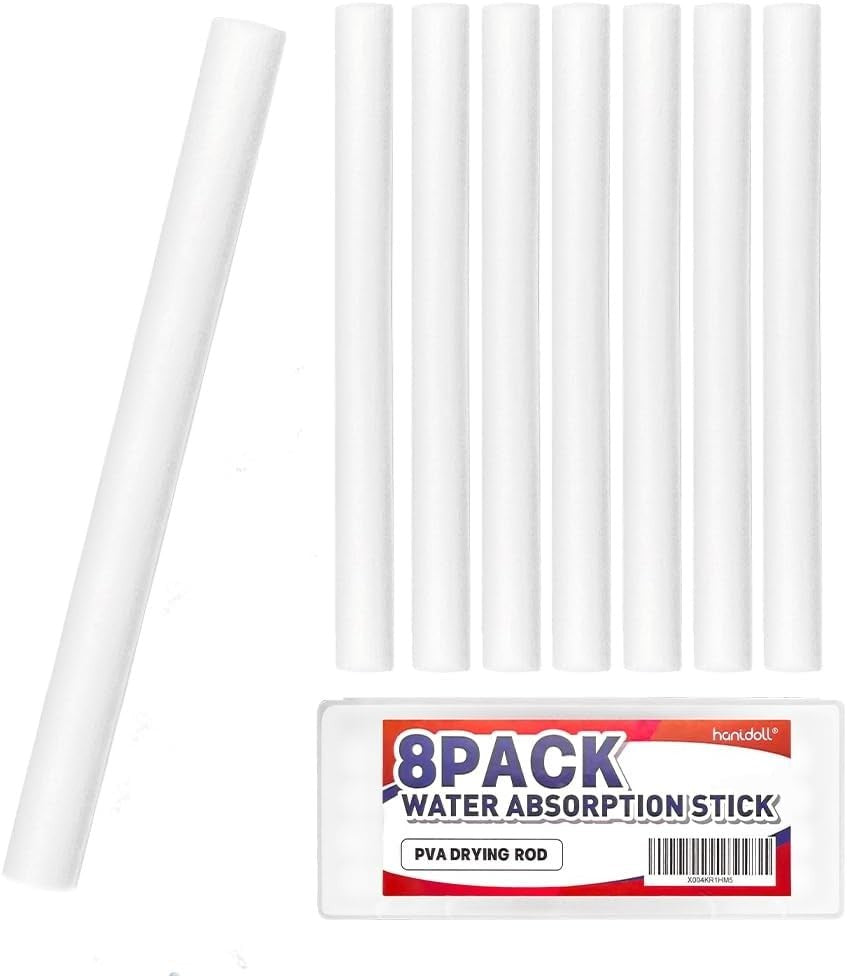 Reusable Absorbent Drying Sticks for Silicone and TPE Toys - 8 Pack