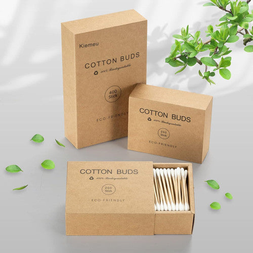 Eco-Friendly Bamboo Cotton Swabs for Ear Care - 400 Count