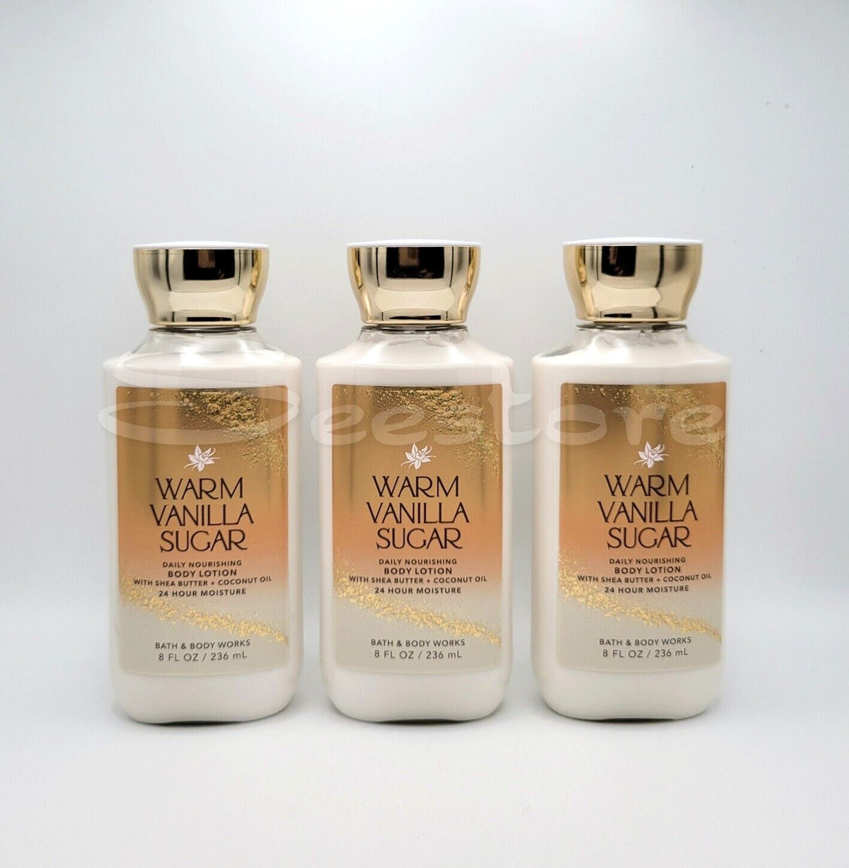 Bath & Body Works Warm Vanilla Sugar Daily Nourishing Lotion 8 oz Set