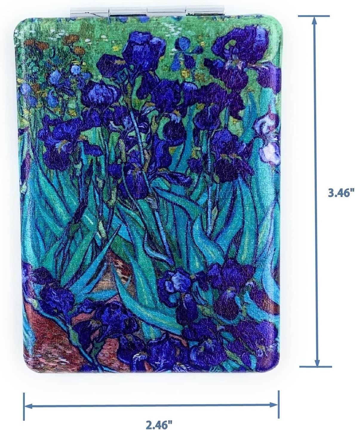 Van Gogh Style Compact Travel Mirror - Foldable with Magnification, 3.46x2.46 Inches