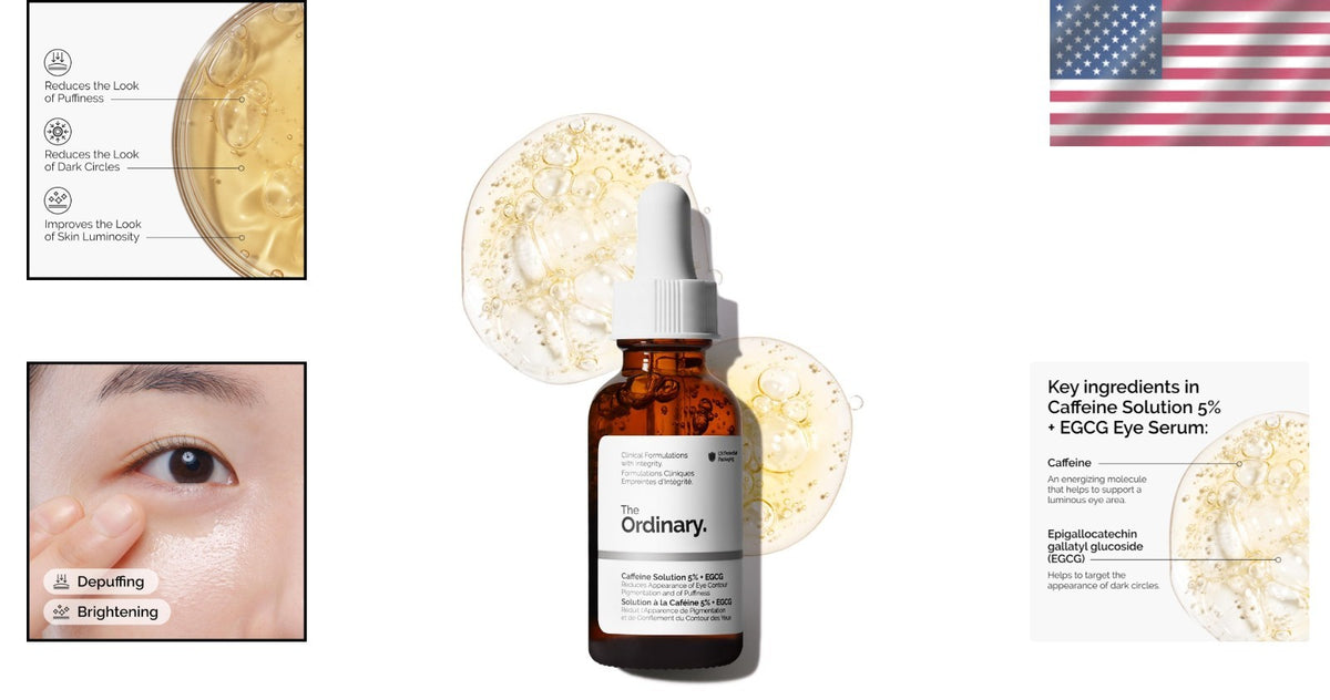 Eye Serum for Puffiness & Dark Circles - Caffeine & EGCG Solution