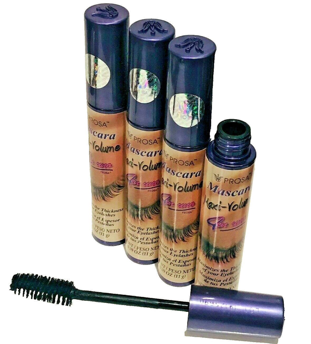 MAXI-VOLUME Eyelash Mascara Set - Longer Thicker Lashes 4 Pack