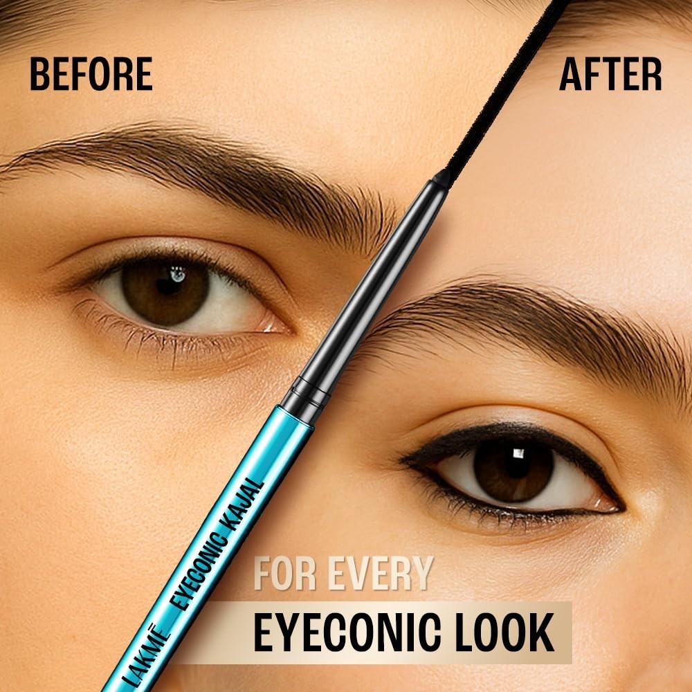 Kajal Twin Pack - Black Matte Finish Waterproof Eye Makeup, 0.35g