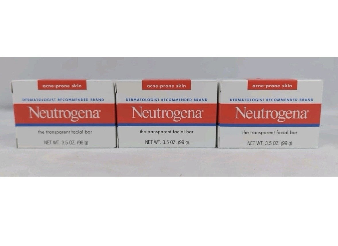 Neutrogena Acne Face Bar Soap Set - 3 x 3.5 oz for Clear Skin