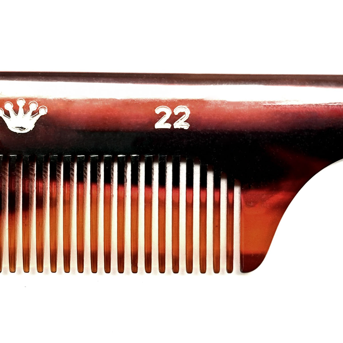 Handmade Swiss Cellulose Acetate Comb - Style #22, Havana Tortoise, 8x1 Inches