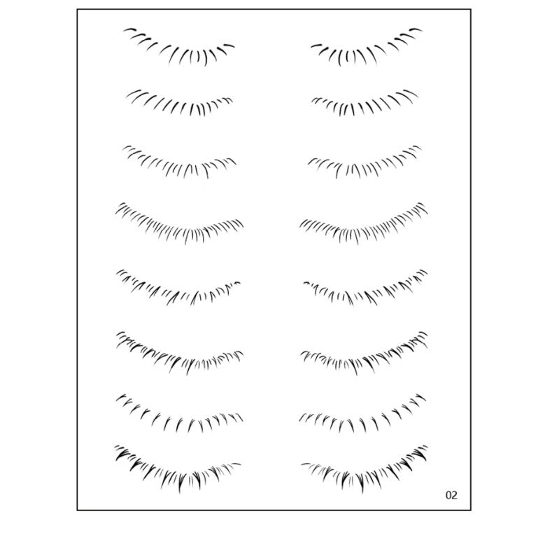 Waterproof Fake Lower Eyelash Tattoo Stickers - Natural & Long-Lasting