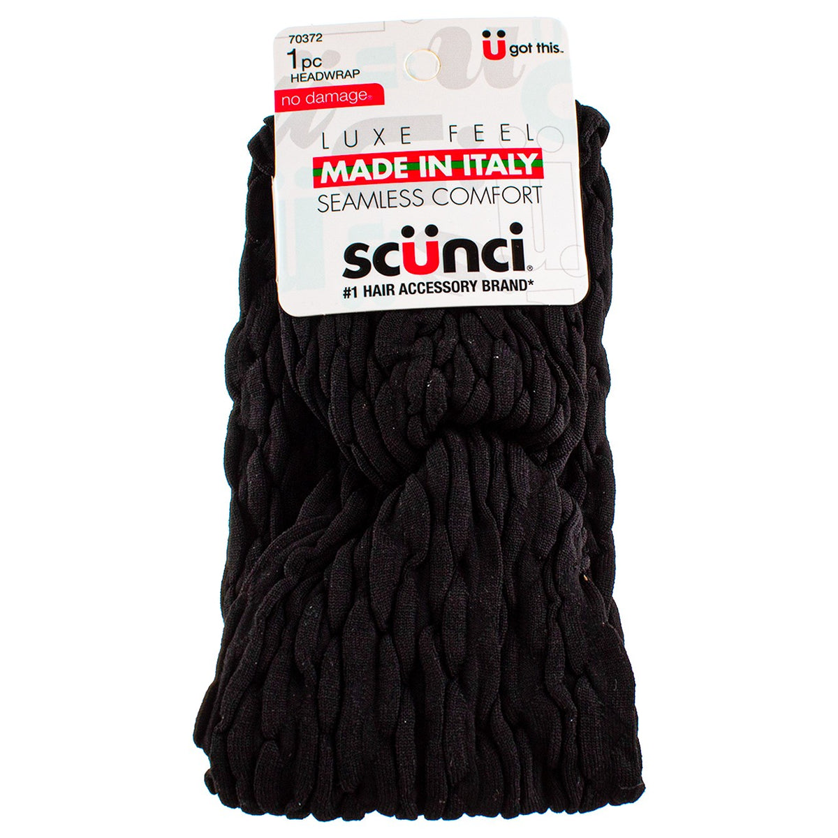 3 Pack Scunci No Damage Wide Twist Headwrap, Black
