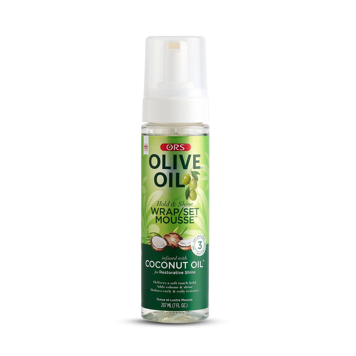 Olive Oil Hair Mousse for Shine & Hold - Nourishing Styling Foam 7oz