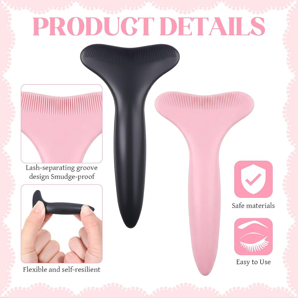 Silicone Mascara Shield 2-Pack - Eyelash Makeup Applicator Guard