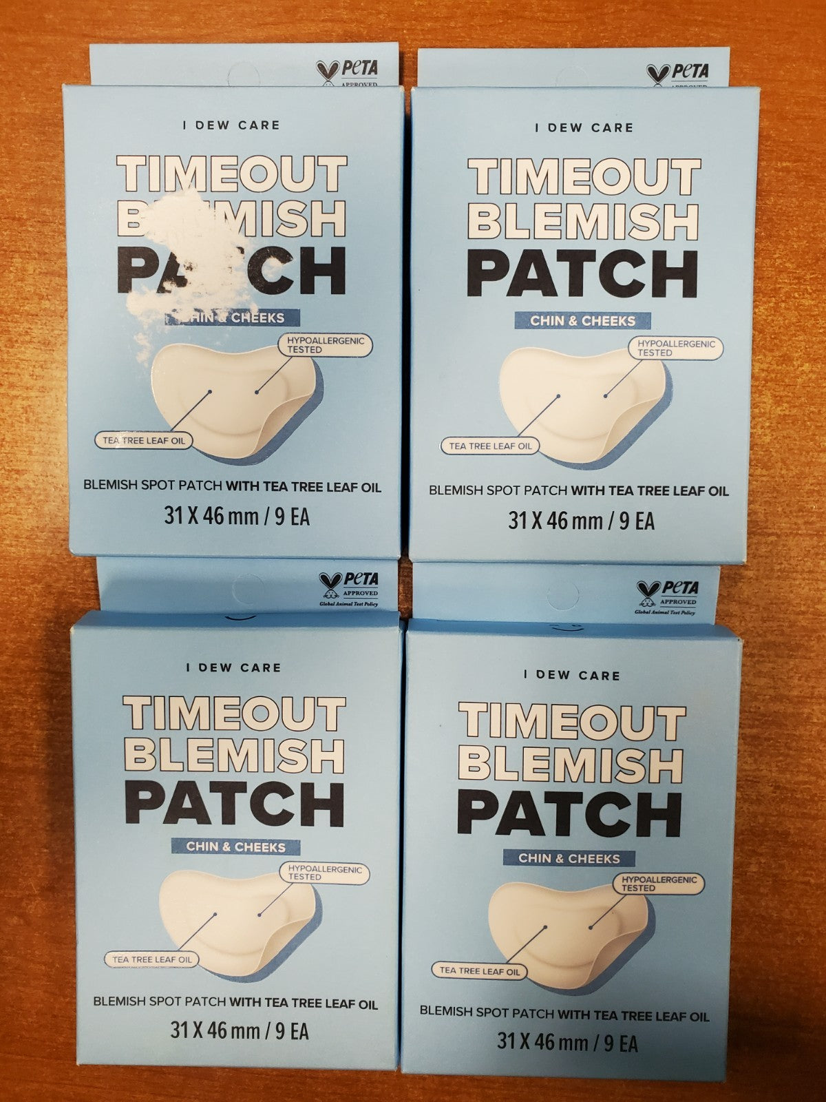 Blemish Patches 4-Pack with Salicylic Acid and Tea Tree Oil for Acne & Skin Care