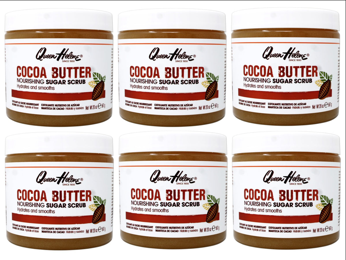 Queen Helene Cocoa Butter Sugar Scrub 20 oz 6 Pack