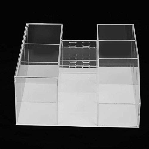 Acrylic Eyelash Tool Organizer Box with Dustproof Compartments - Beauty Storage