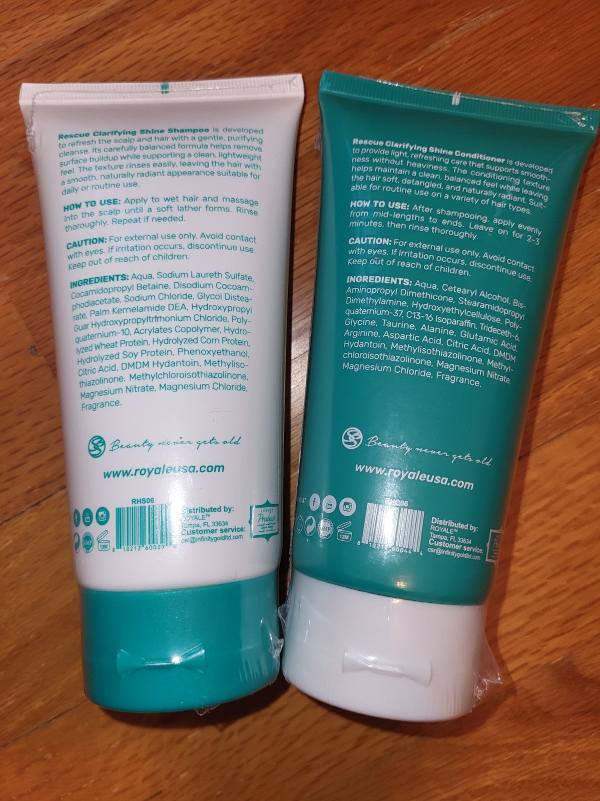 Royale Rescue Cider Clarifying Shine Shampoo & Conditioner Set 150ml Each