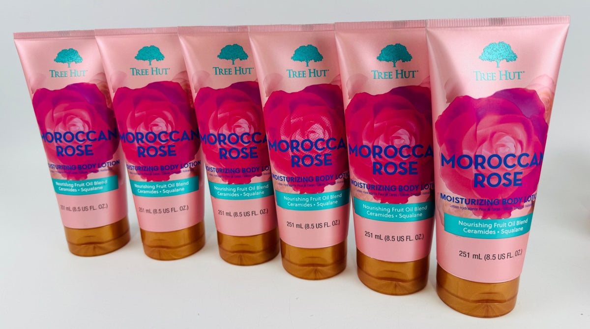 Tree Hut Moroccan Rose Bundle Body Lotion & Shea Sugar Scrub 12 Items