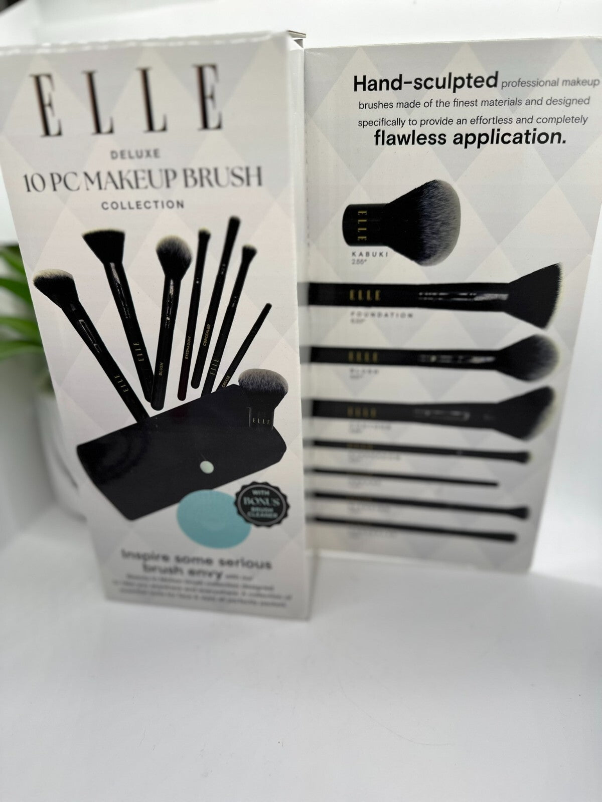 Elle Deluxe 10-Piece Makeup Brush Collection - 2 Pack