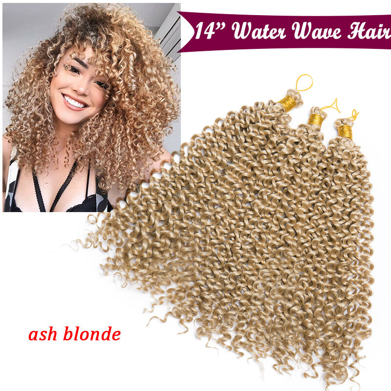 Water Wave Crochet Hair Extensions - Deep Curly Synthetic Braids, Multiple Lengths & Colors