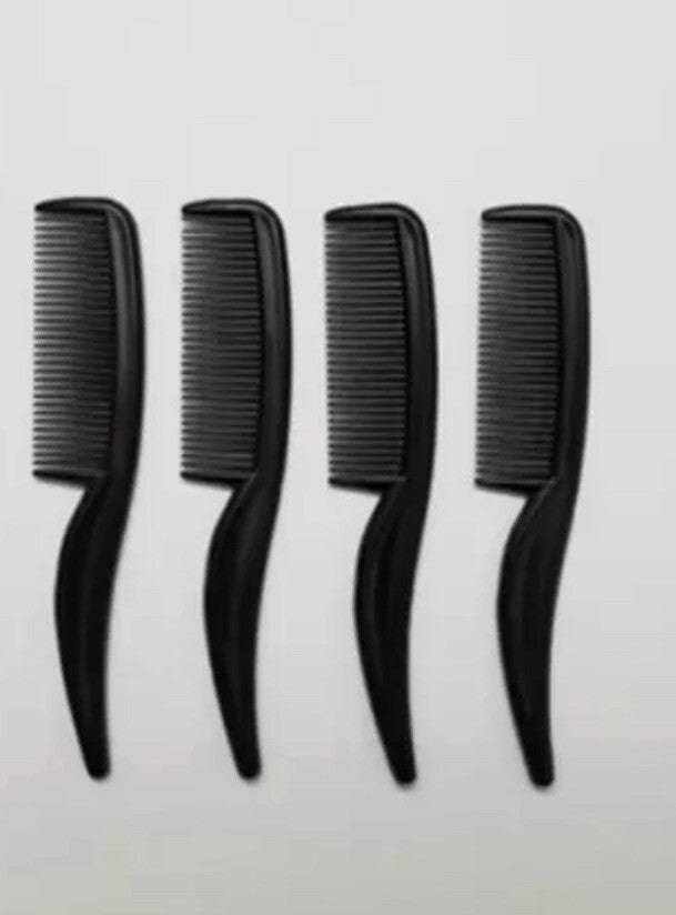 Mini Anti-Static Beard & Eyebrow Comb Set of 4 - Travel Pocket Grooming Tools