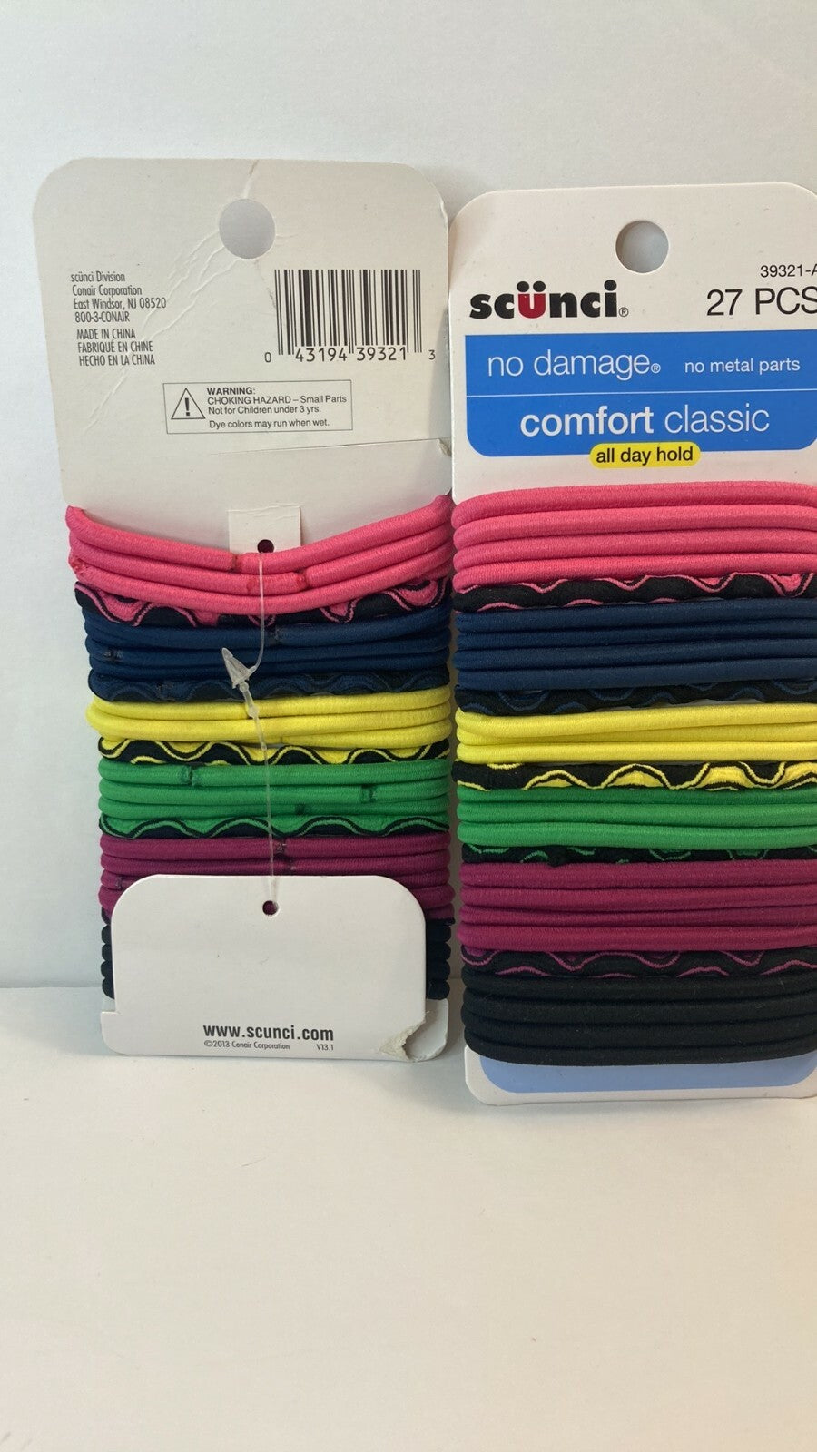 Scunci Comfort Classics No Damage Metal Parts Hair Ties Ponytail