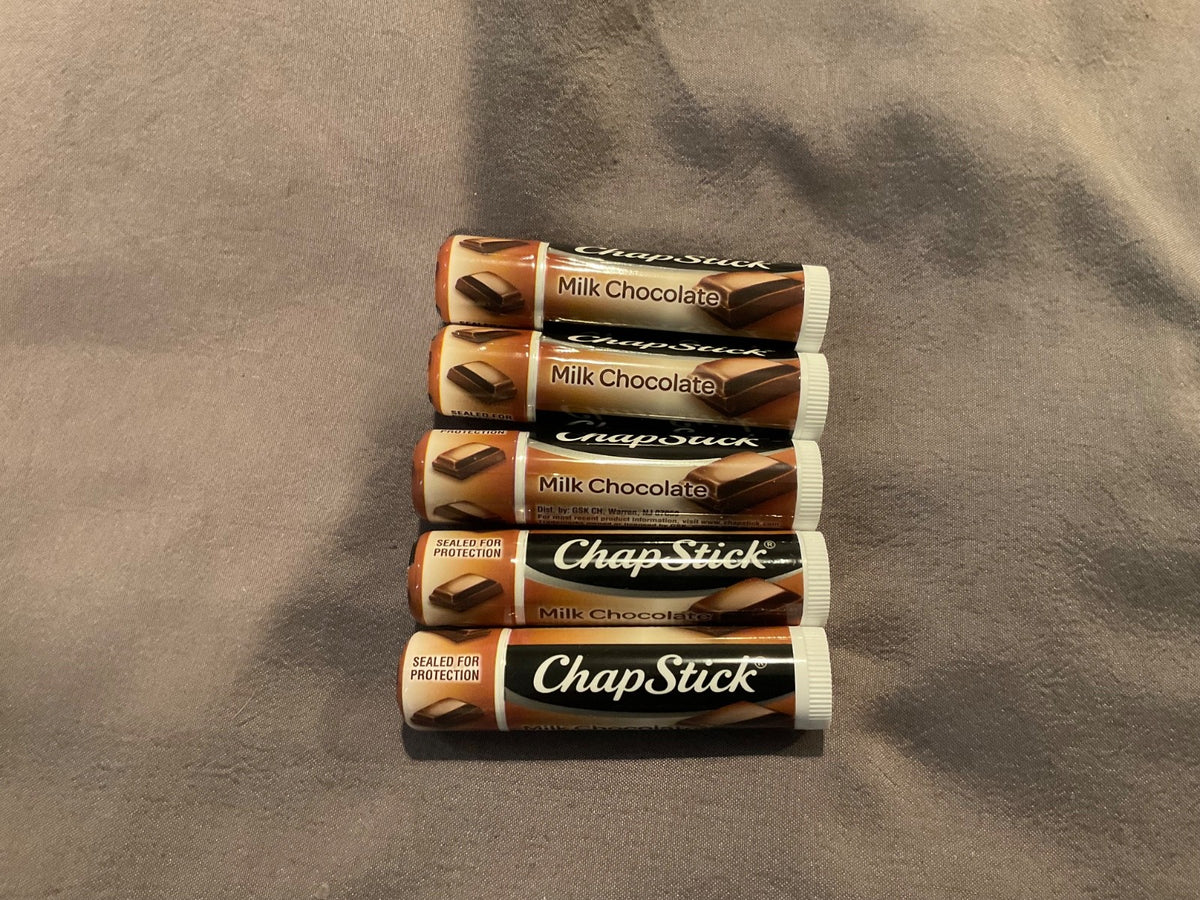 Sealed Milk Chocolate Lip Balm Tubes - Pack of 5, 0.15 Oz Each