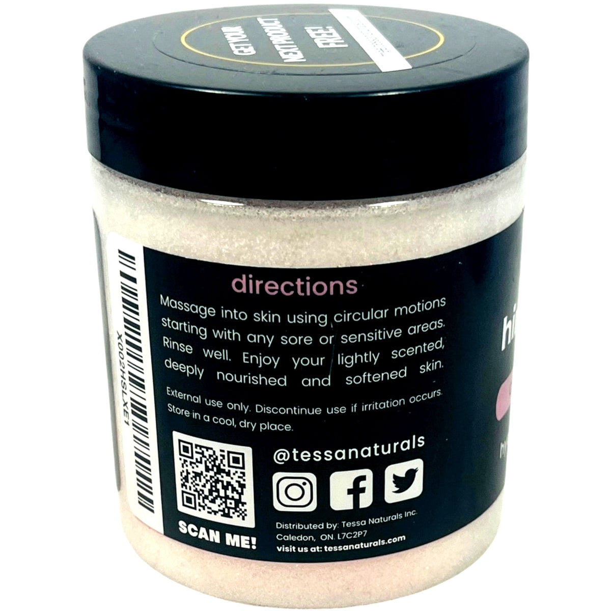 Tessa Naturals Himalayan Salt Scrub 12 oz Hydrate Exfoliate Cleanse