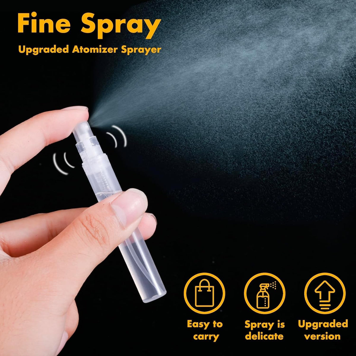 Mini Refillable Spray Bottles Set - 10 Pack, 5ml Fine Mist Travel Containers